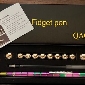Fidget Pen Puzzle Set - Gold and Multicolor